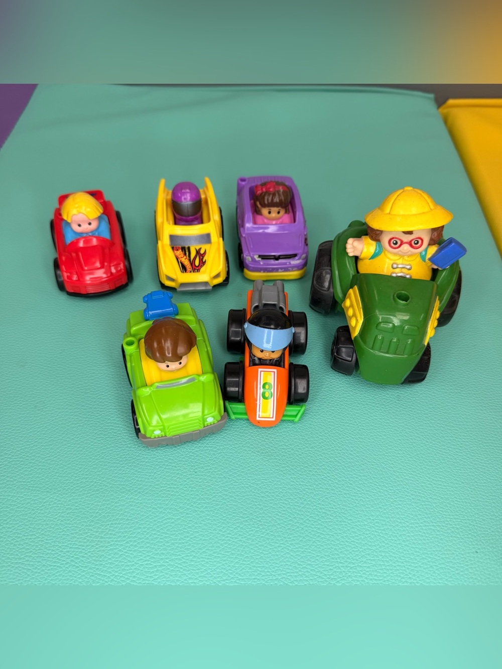 Little People & HotWheels Fisher Price Assorted Toy Cars Set of 6